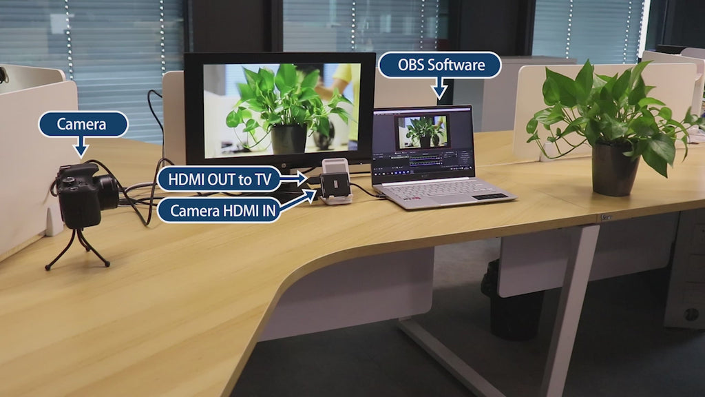 HDMI Passthrough Video Capture Card, OBS Game Streaming/Recording for PC - August VGB500