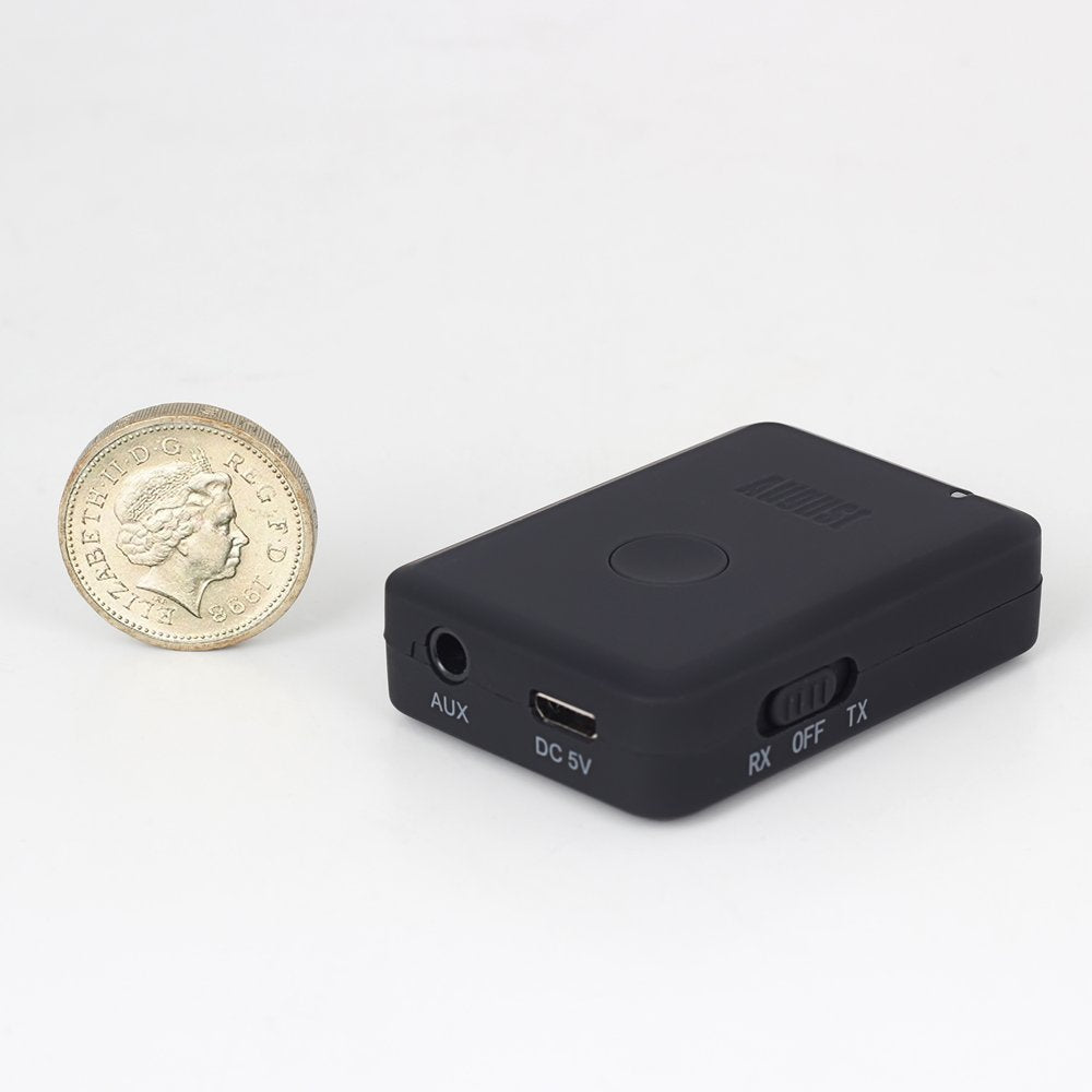 Bluetooth Headphone Adaptor for TVs - Send and Receive Wireless Audio Adapter August MR260