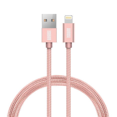 Lightning Cable TC11 - MFi Certified for iPhone X/8/8+/7/7+/6/6+/5S  Pink  August  Charging Cables   iDaffodil - Consumer Electronics at Affordable Prices