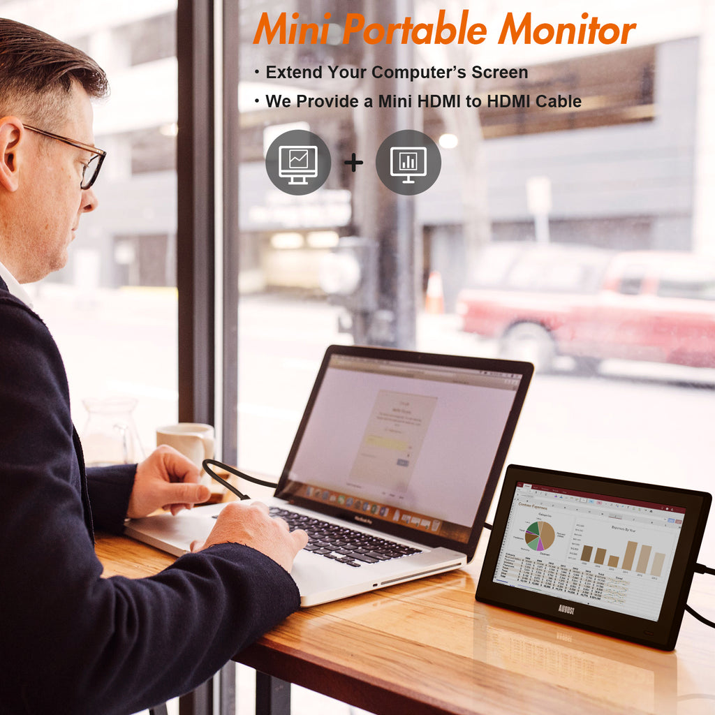 Portable Mini TV with Freeview 10 Inches Digital HDMI USB PVR Multimedia Freeview, Freeview HD - August DA100D