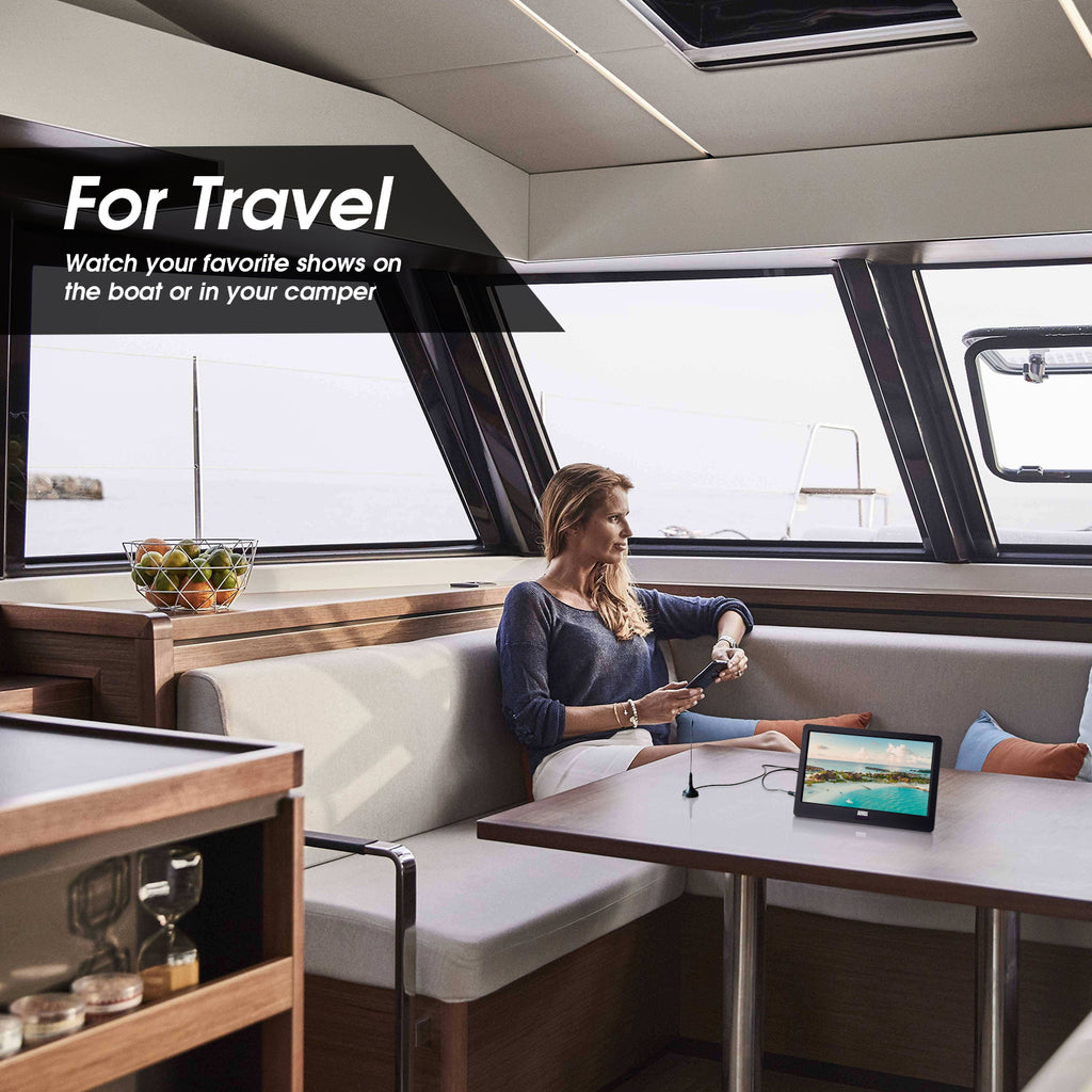 Portable TV 9" Freeview HD Rechargeable Battery HDMI AV USB PVR - August DA900D [Refurbished: 6 Month Warranty]