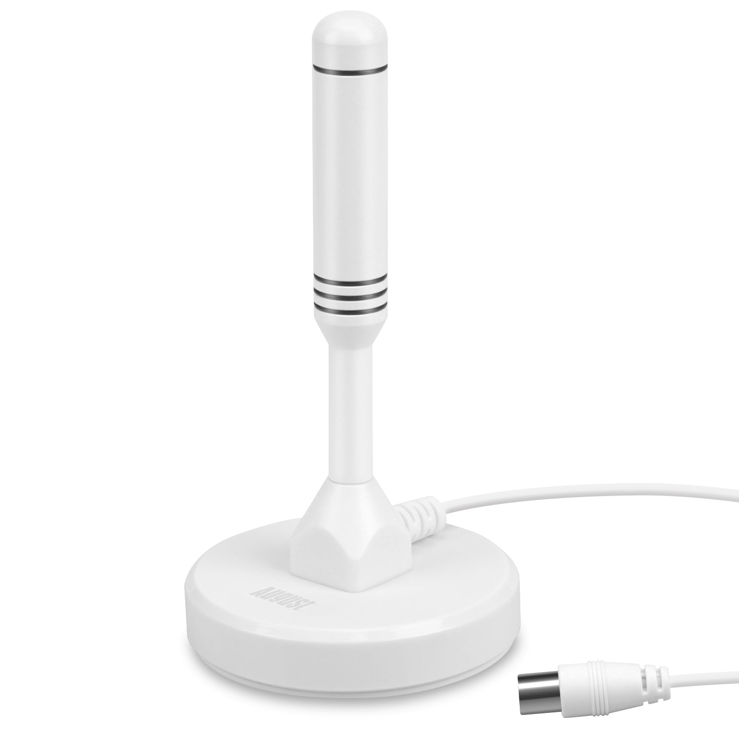 High Gain Portable Freeview TV Aerial DAB FM Antenna with Magnetic Base for Camping, Caravan, Homes - August DTA240