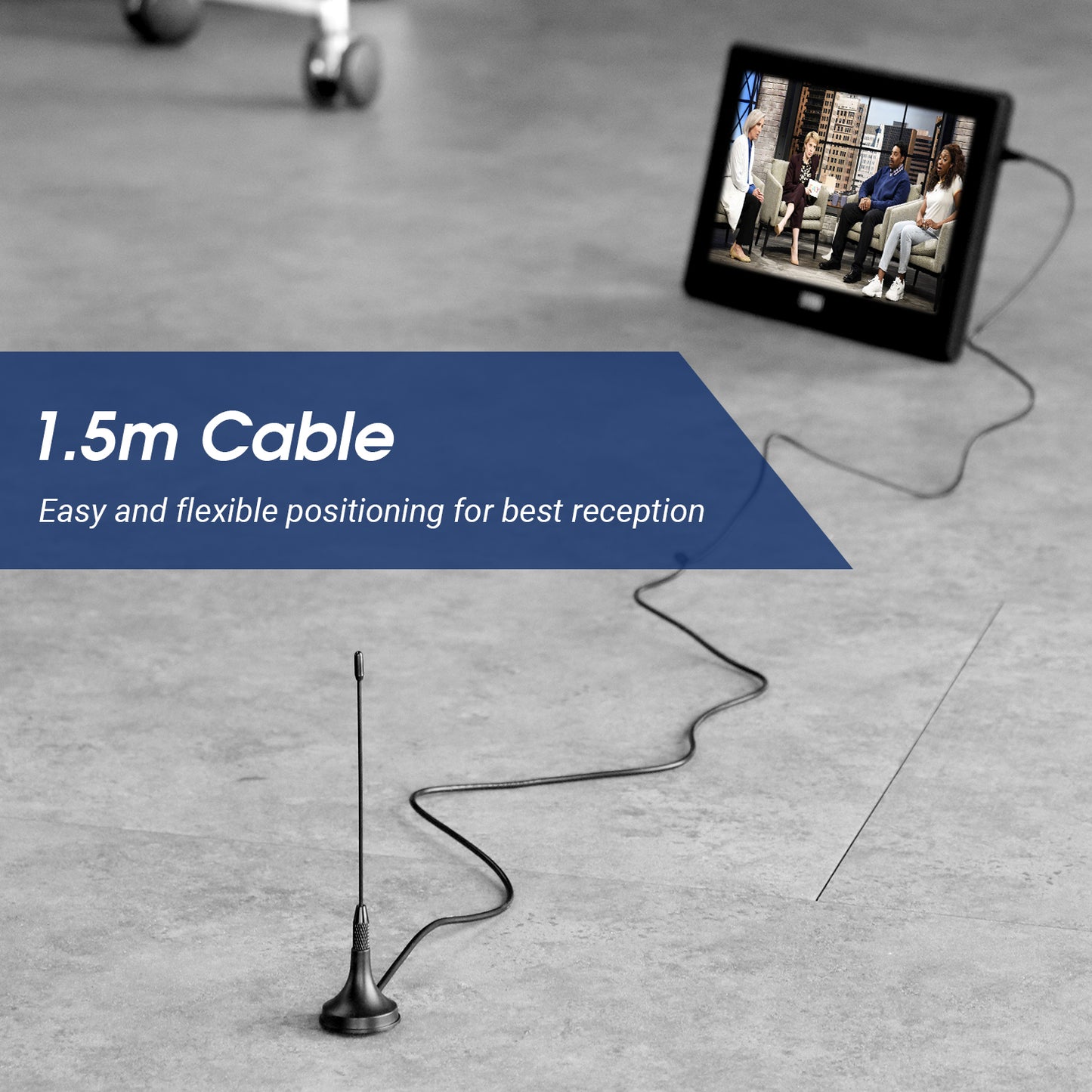 Portable Freeview Digital HD Aerial with Magnetic Base for Cars and Trucks - August DTA180