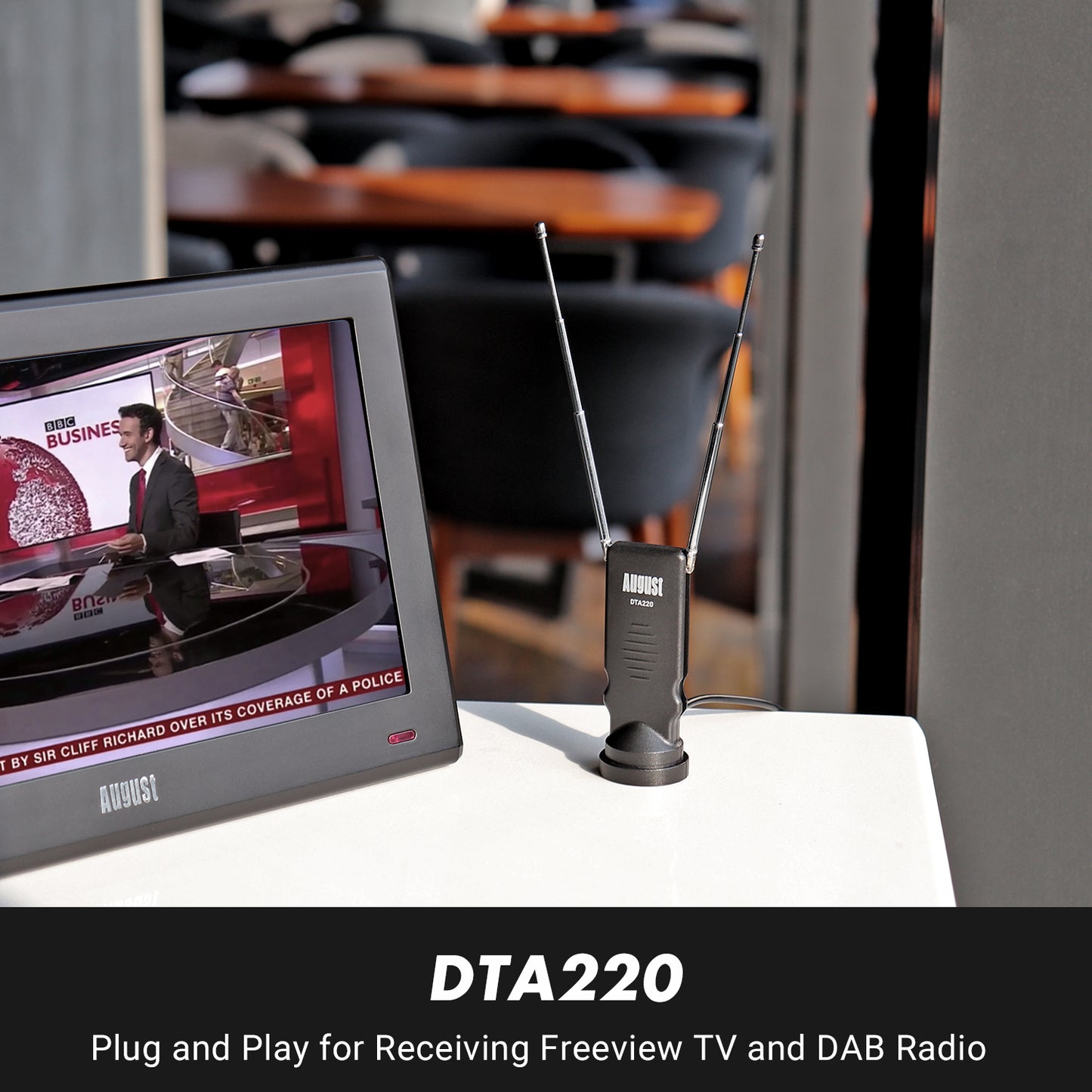 Freeview TV Aerial - Portable Indoor/Outdoor Digital Aerial for USB TV Tuner/DVB-T Television/DAB Radio - DTA220    August  TV Aerial   iDaffodil - Consumer Electronics at Affordable Prices