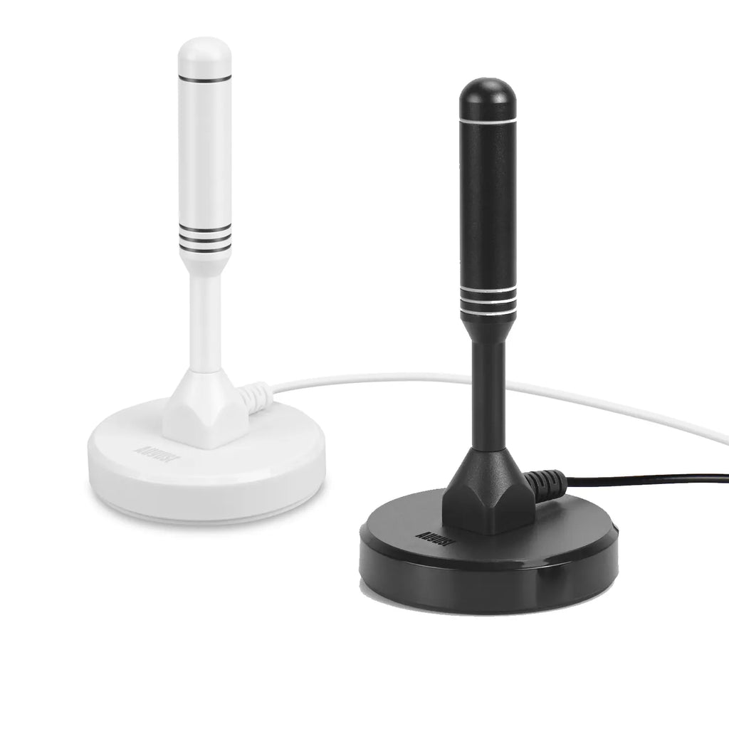 High Gain Portable Freeview TV Aerial DAB FM Antenna with Magnetic Base for Camping, Caravan, Homes - August DTA240