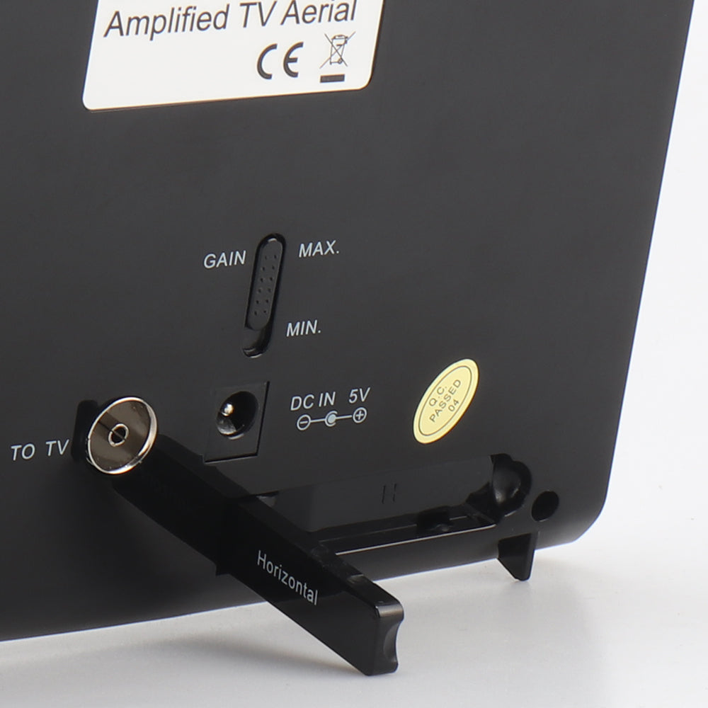 High Gain Amplified Indoor TV Aerial Lightweight Directional Flat Antenna - August DTA300