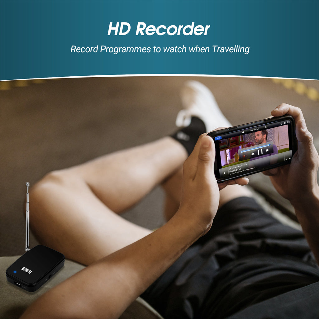 Mobile TV Freeview Tuner Receiver for Apple, Android, Chromebooks WiFi - August DVB-T405