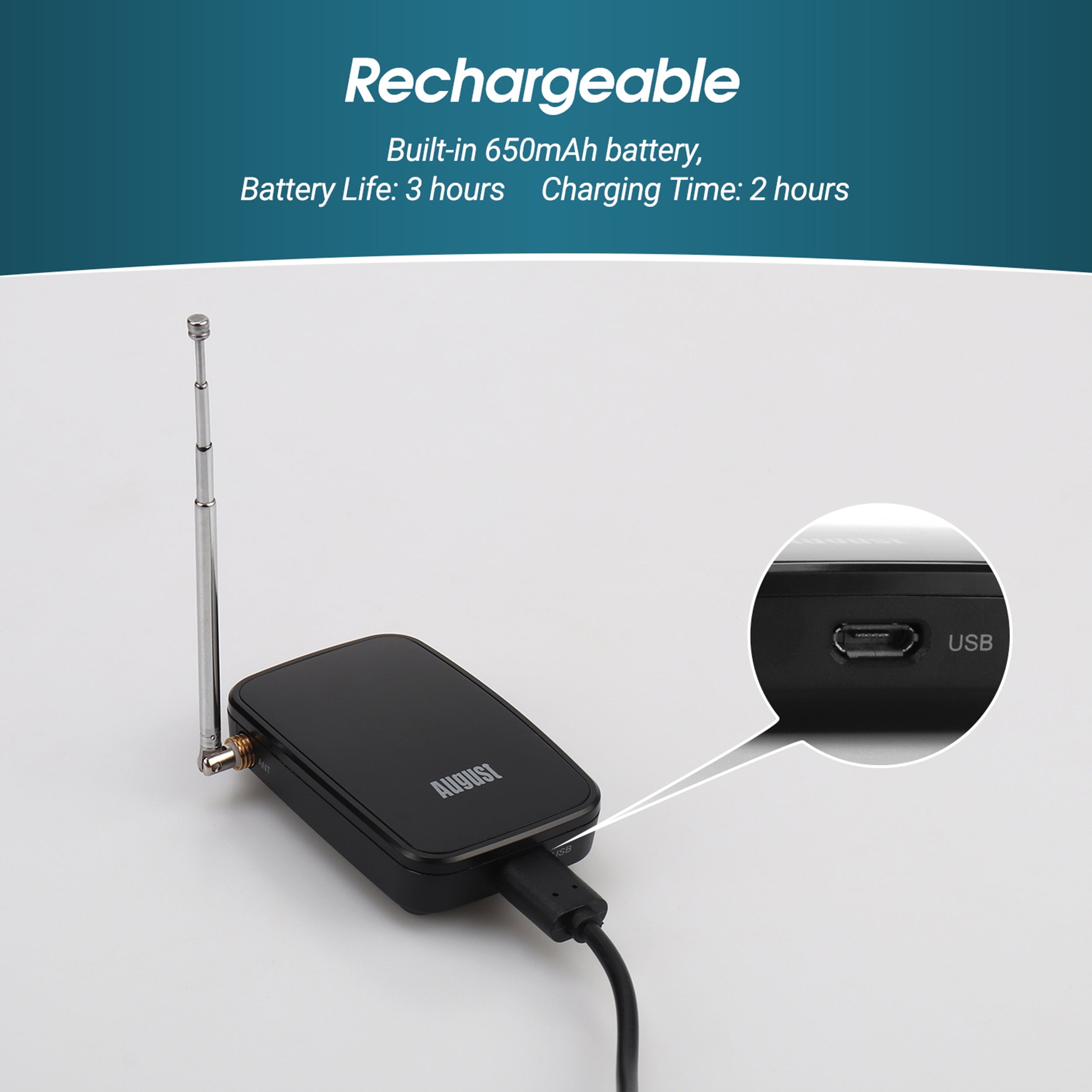 Mobile TV Freeview Tuner Receiver for Apple, Android, Chromebooks WiFi - August DVB-T405