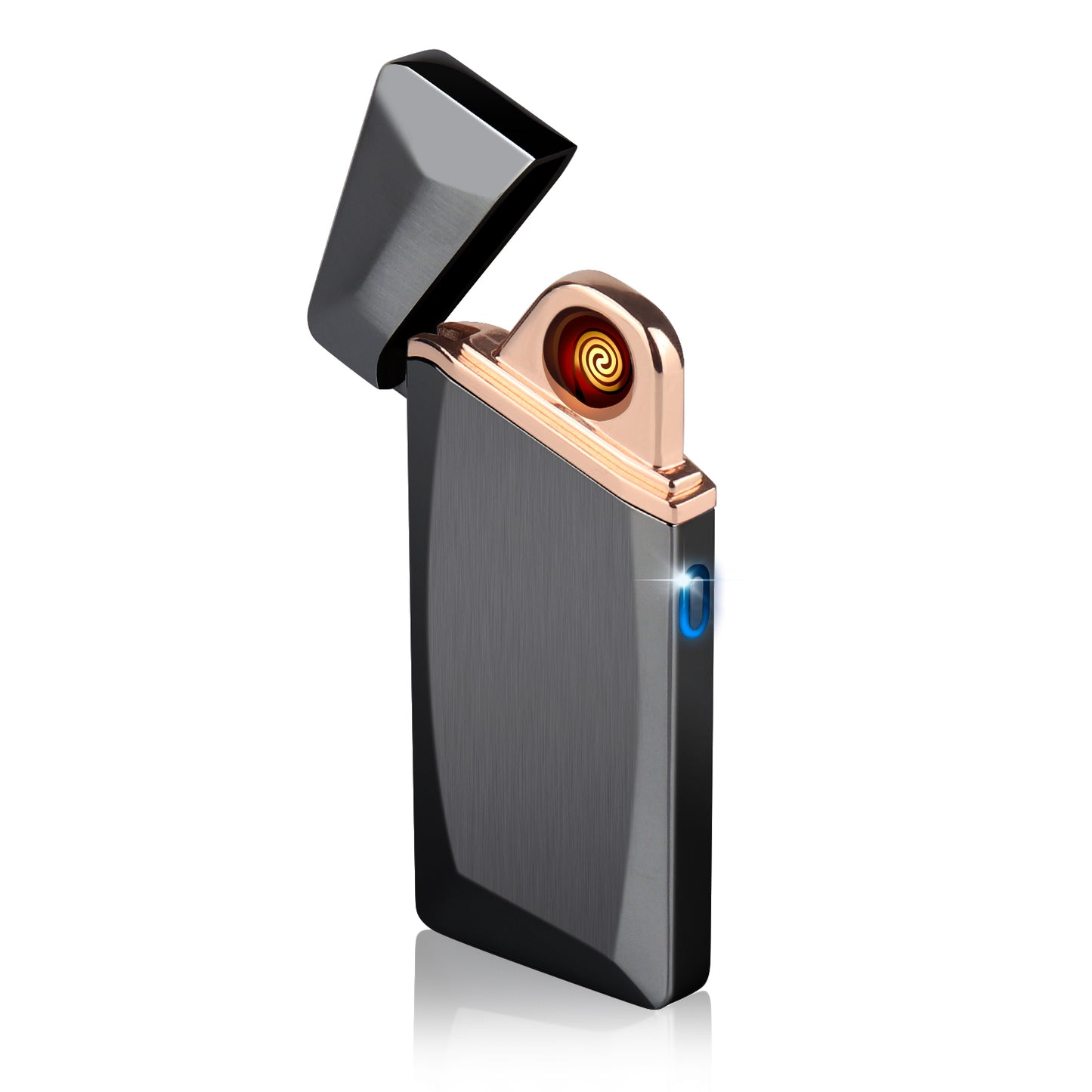 USB Rechargeable Lighter Windproof Flameless Electronic Coil Touch Control EC225