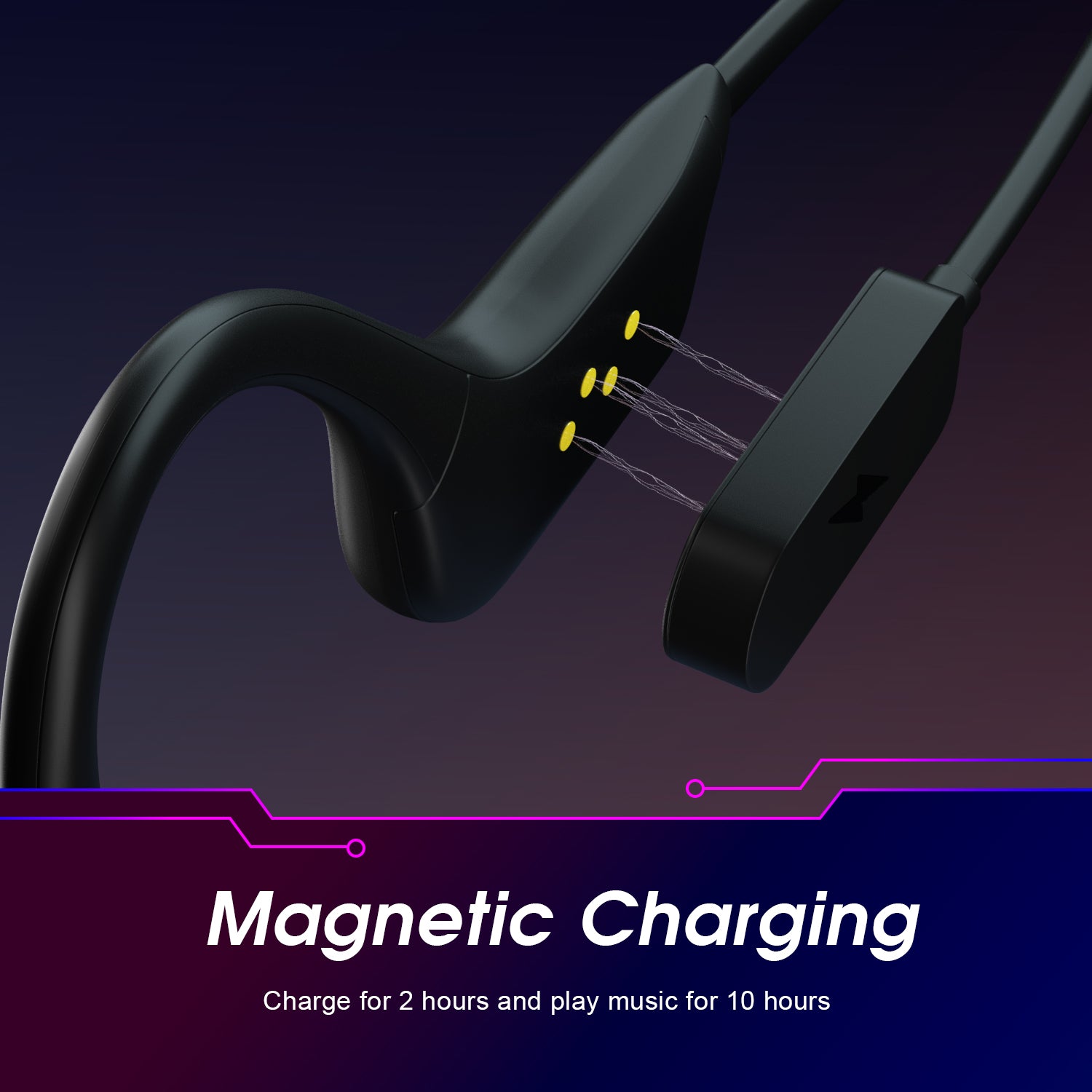 Bone Conduction Bluetooth Headphones 16GB MP3 Music Player IP67 - August EP400