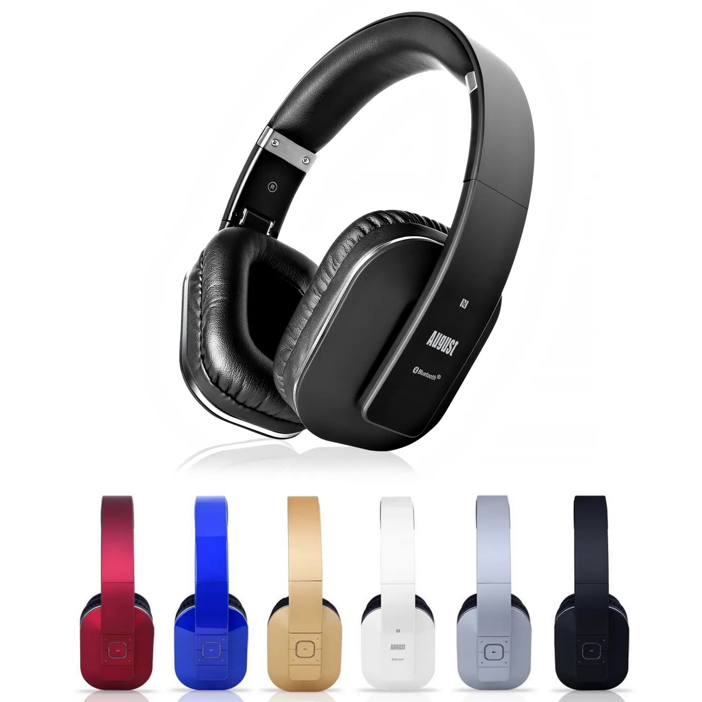 Bluetooth Over Ear Headphones NFC aptX Low Latency for PC and Mobile - August EP650