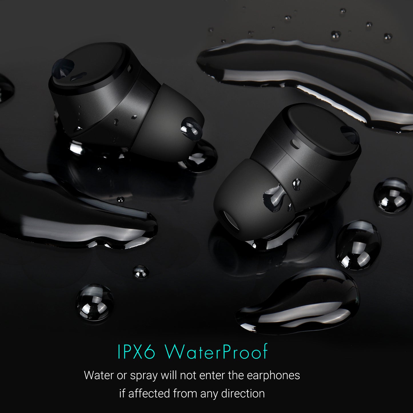 Bluetooth In-Ear Wireless Earphones With Mic, IPX6, DSP Noise Reduction August EP800 [Refurbished]