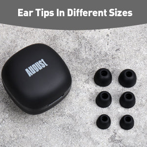 Bluetooth In-Ear Wireless Earphones With Mic, IPX6, DSP Noise Reduction August EP800 [Refurbished]
