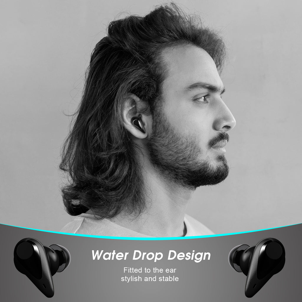 TWS Bluetooth 5 Earbuds and Charging Case Microphone Volume Touch Control EP810