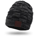 Grey and Black Mottled Wool with Faux Leather Button Pad showing Minus, Plus, and Pause