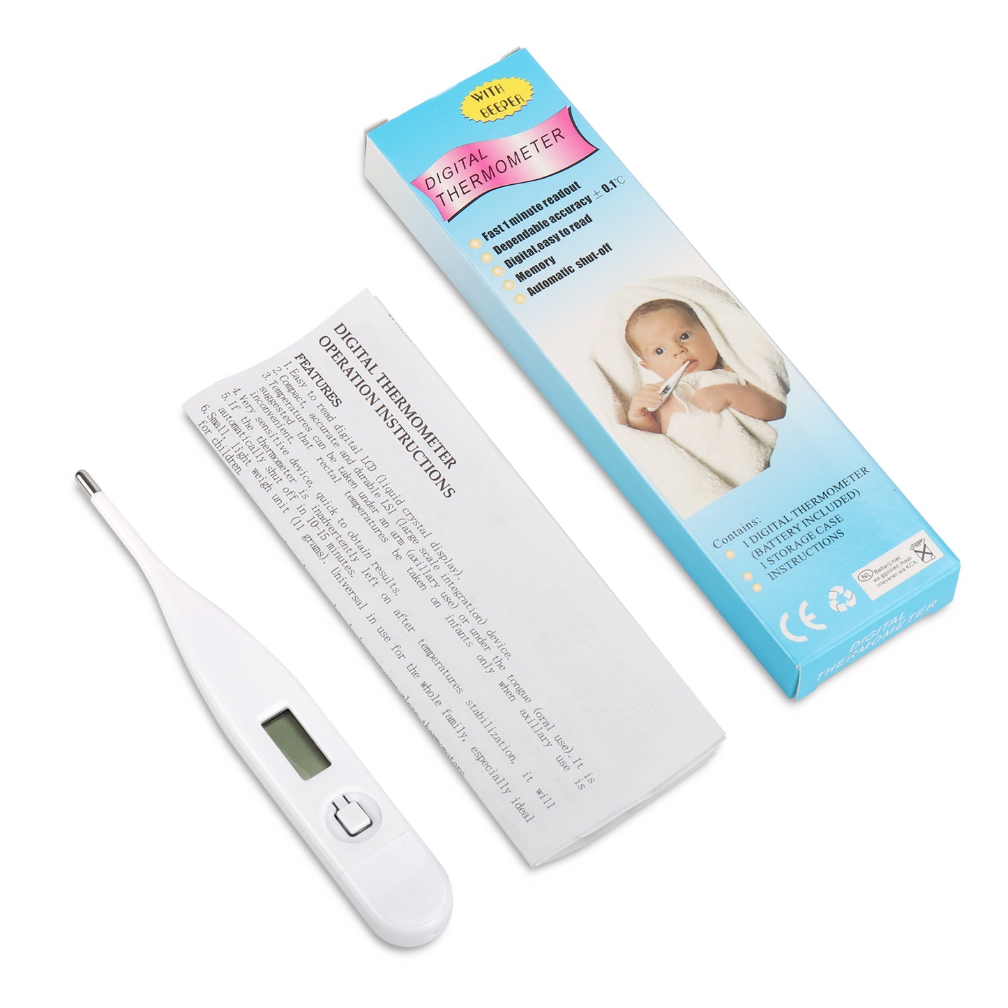 Daffodil HPC300 Medical Thermometer - Accurate Mercury Free Digital Thermometer