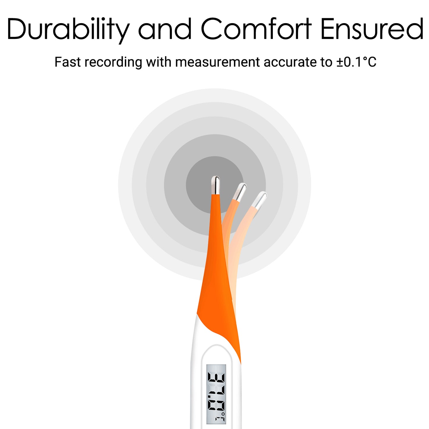 Digital Thermometer for Fever HPC400 - Temperature Orally, Underarm and Recta - Accurate and Mercury Free