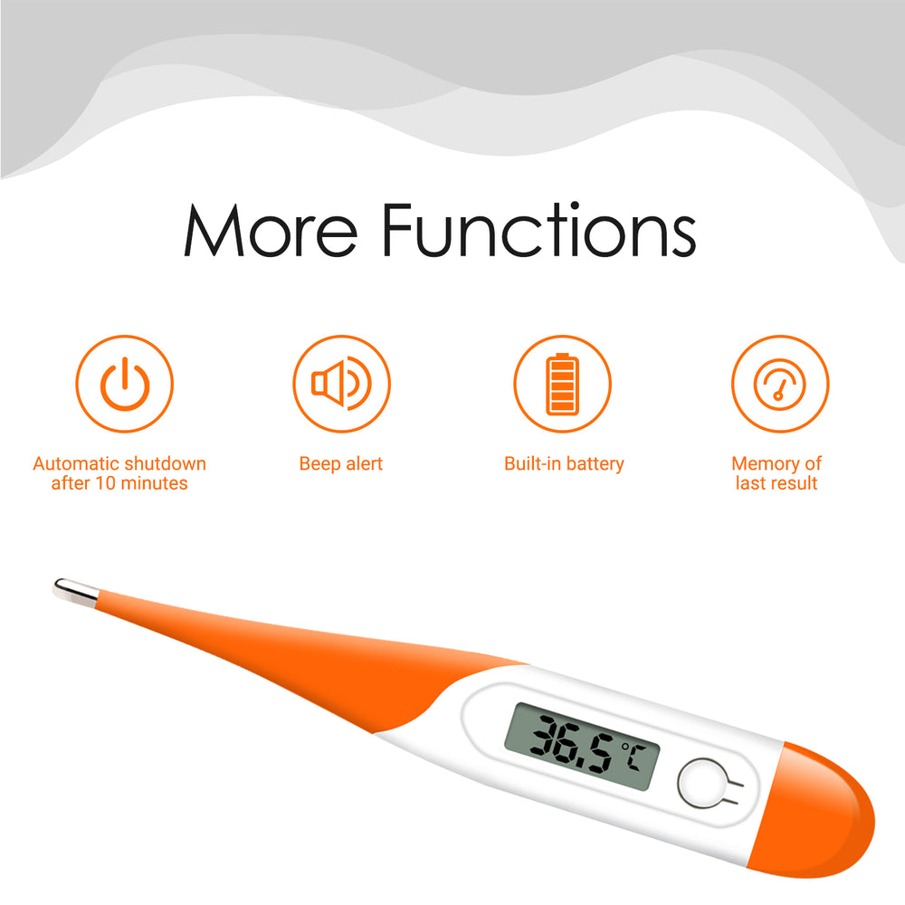 Digital Thermometer for Fever HPC400 - Temperature Orally, Underarm and Recta - Accurate and Mercury Free