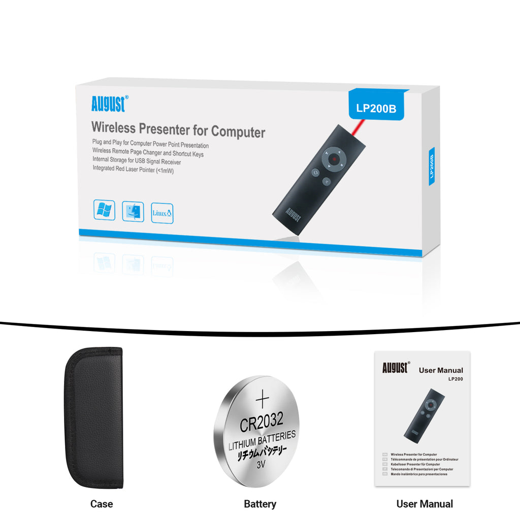 Presentation Remote with Shortcut Keys ALT-TAB PPT Clicker August LP200