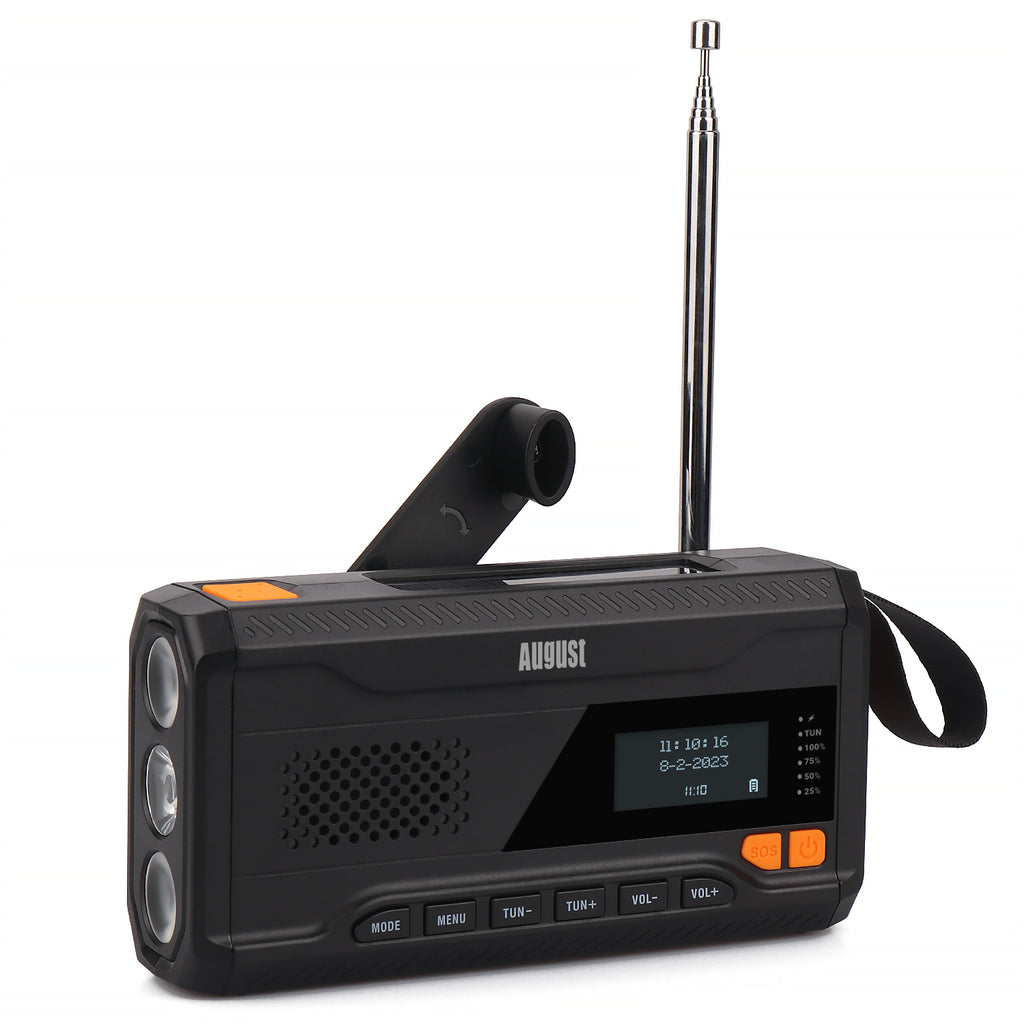 August MB290B DAB/FM Solar & Windup Radio
