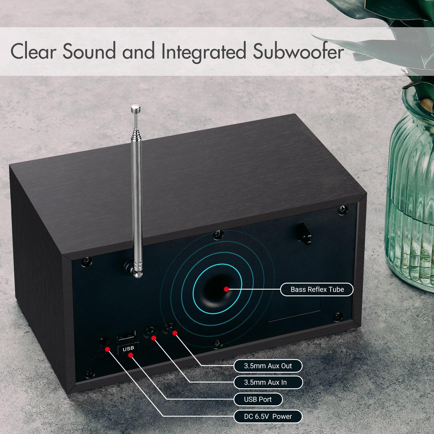 Digital DAB+ FM Dual Radio Alarm Clock Bluetooth Speaker - August MB420 [Refurbished: 6 Month Warranty]