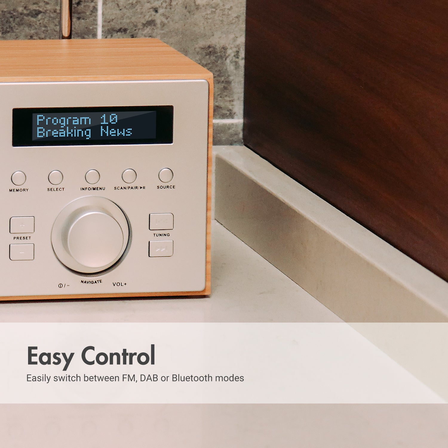 Digital DAB+ FM Dual Radio Alarm Clock Bluetooth Speaker - August MB420 [Refurbished: 6 Month Warranty]