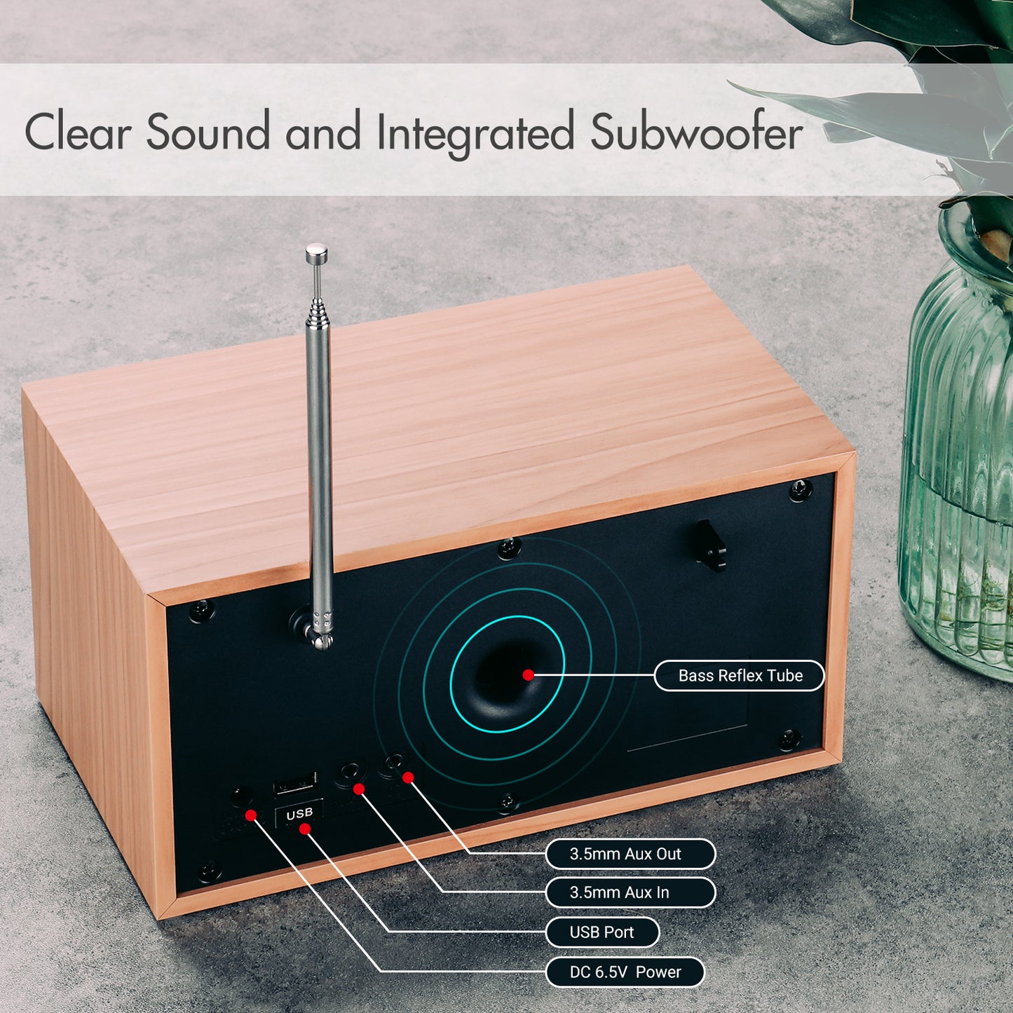 Digital DAB+ FM Dual Radio Alarm Clock Bluetooth Speaker - August MB420 [Refurbished]