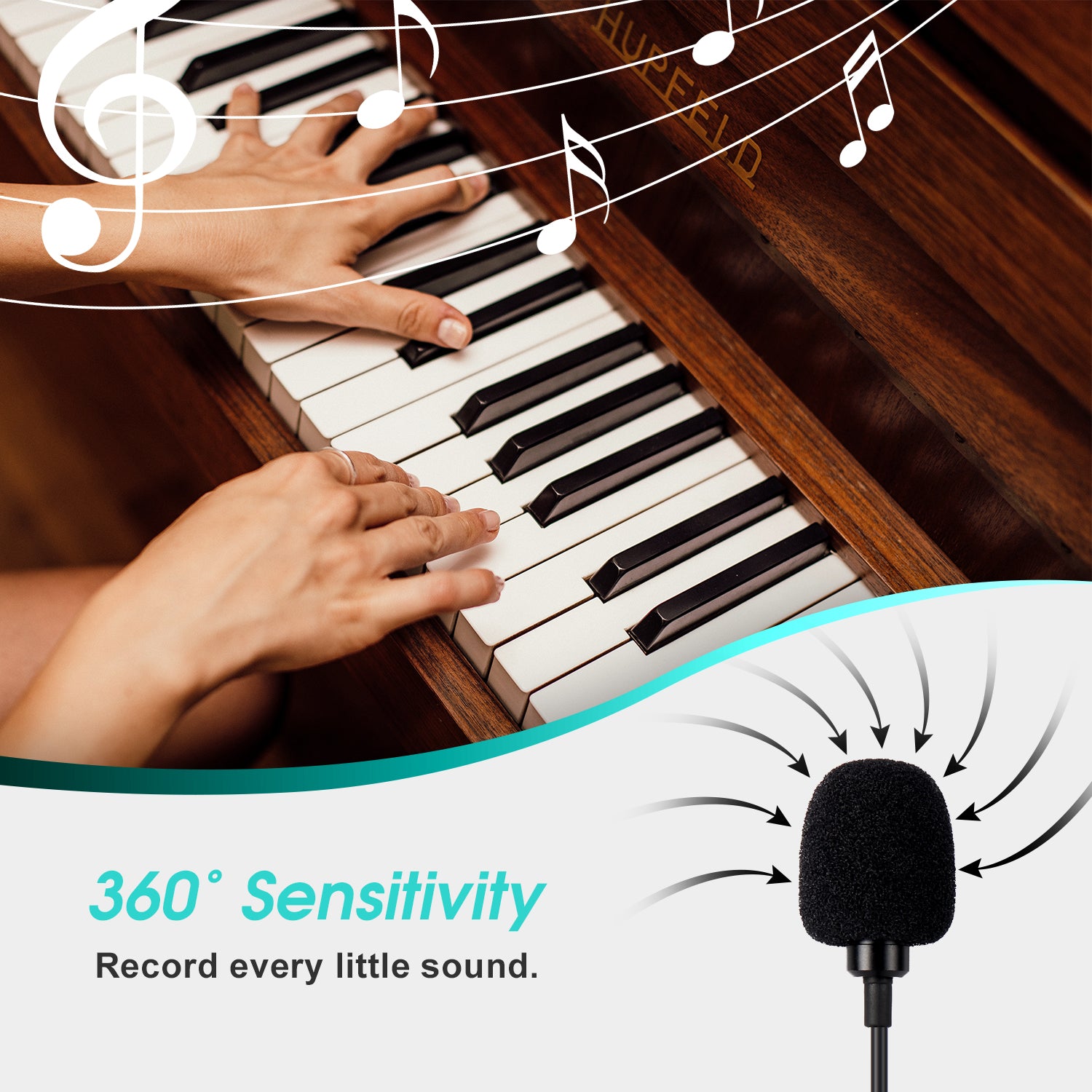 Lavalier Lapel Microphone Clip-On Omnidirectional TRRS TRS - Daffodil MCP100