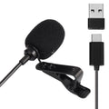 USB-C Lavalier Lapel Microphone Clip-On Omnidirectional Recording - Daffodil MCP150
