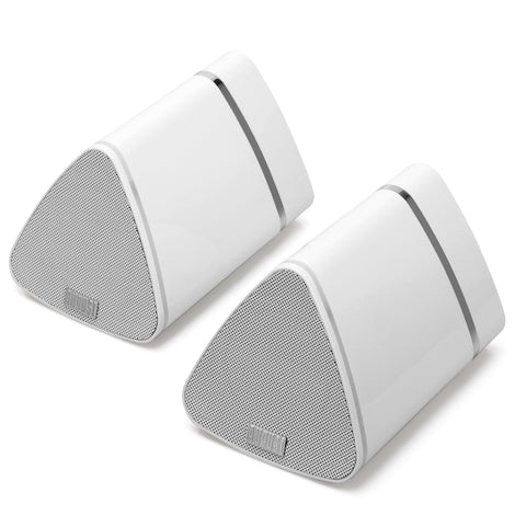 Bluetooth Wireless Portable Speakers Rechargeable Battery Twin Set August MS515 - White