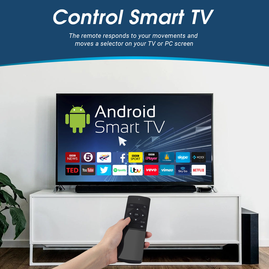 USB Air Mouse Portable Keyboard Remote Control for PC, Laptop, Kodi, Raspberry Pi, Chromebook August PCR500