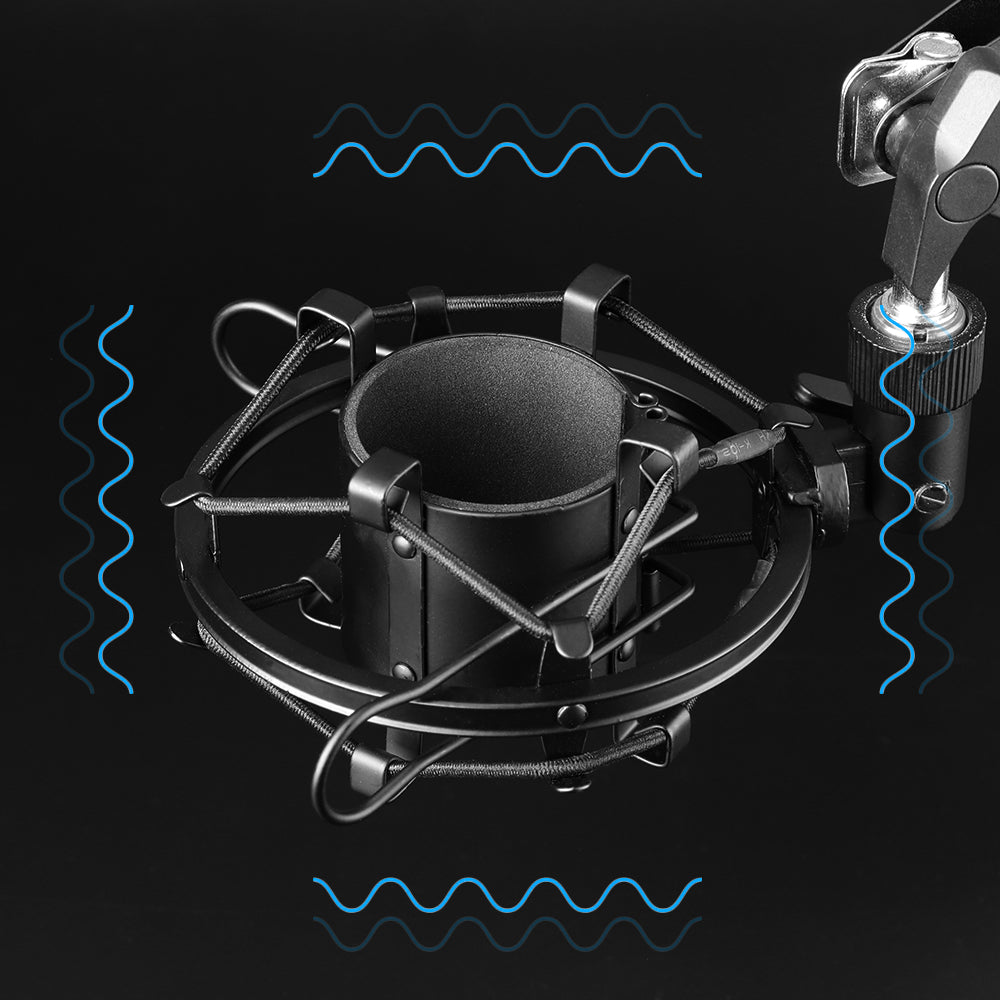 USB Gaming Studio Condenser Microphone Professional Bundle - August REC100B