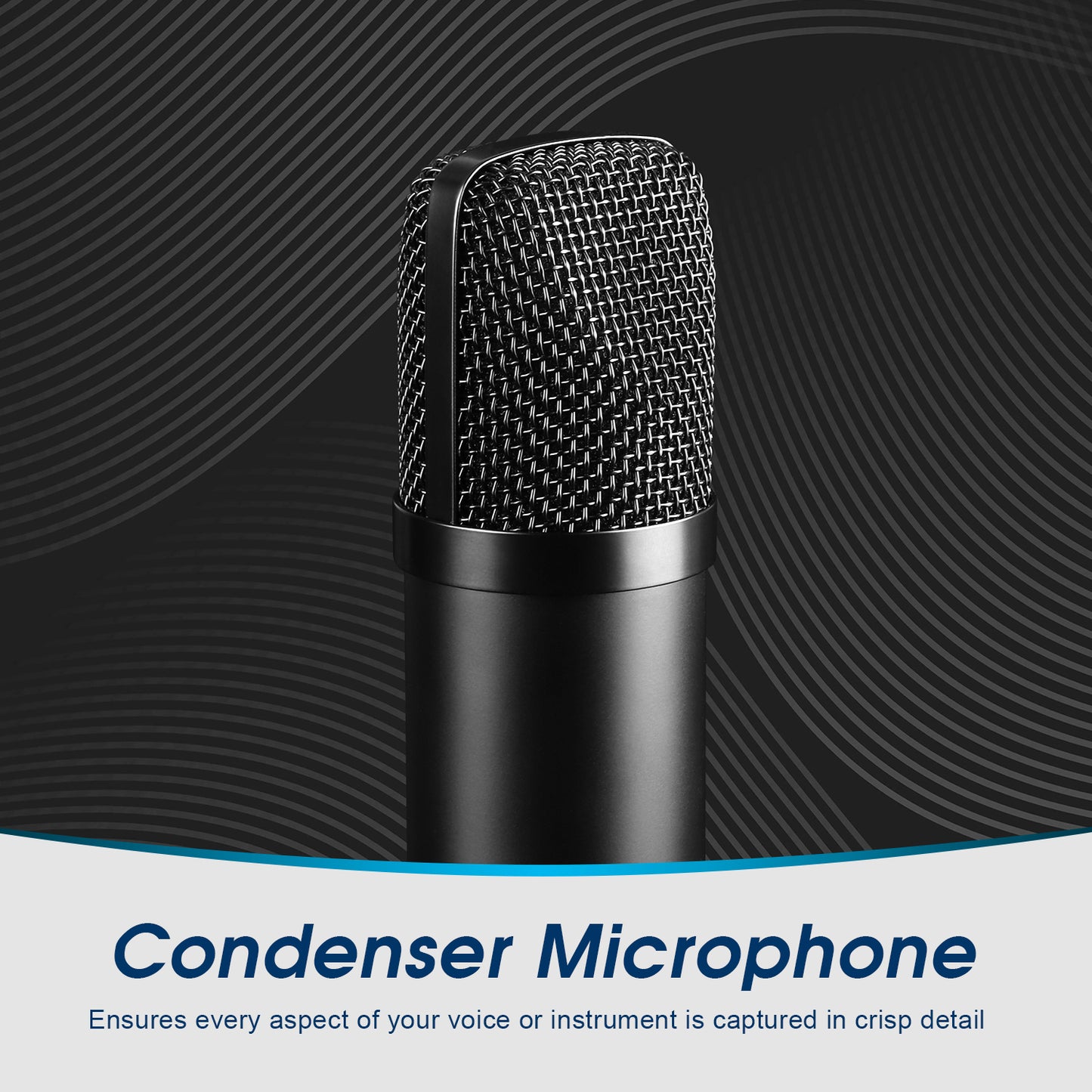 USB Gaming Studio Condenser Microphone Professional Bundle - August REC100B [Refurbished]