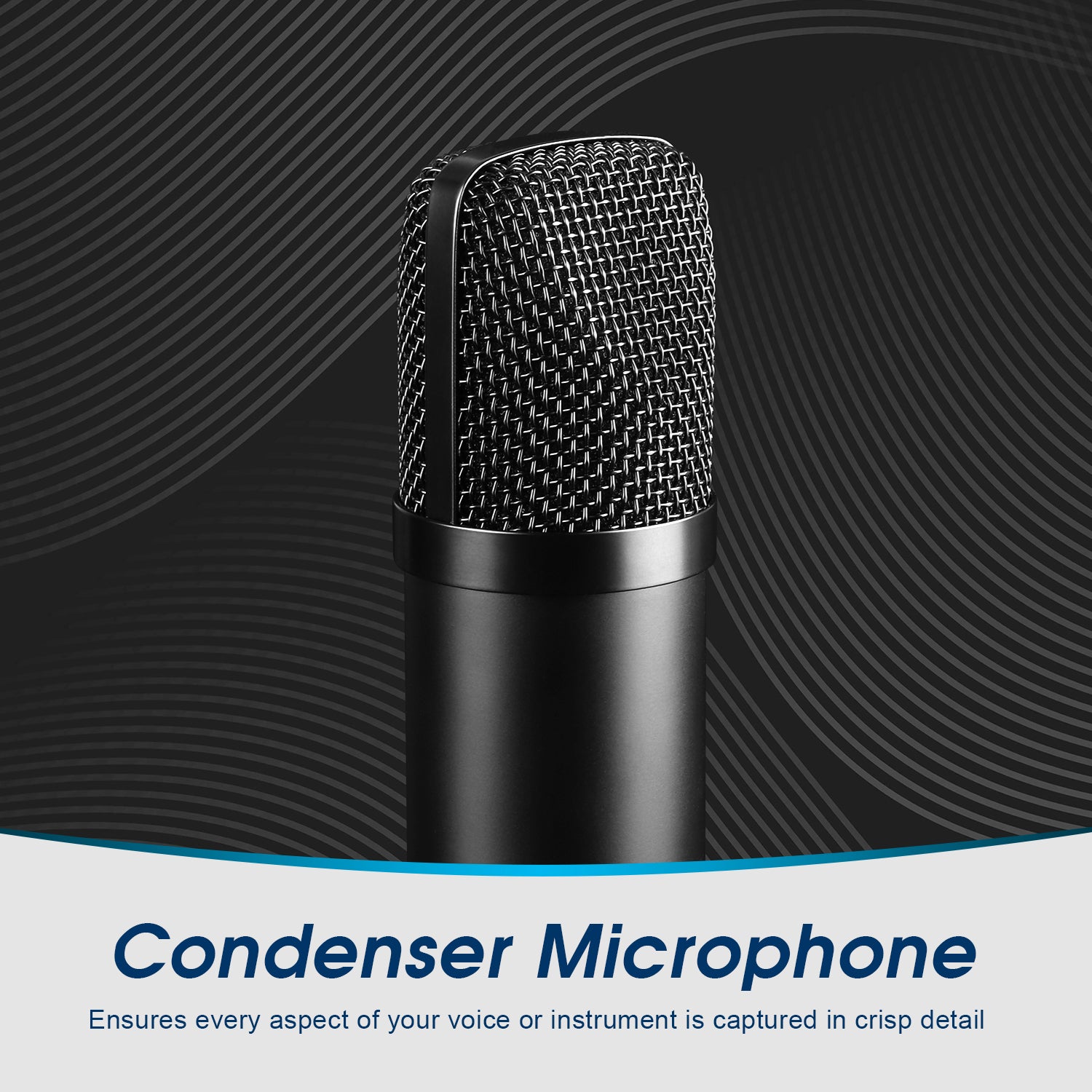 USB Gaming Studio Condenser Microphone Professional Bundle - August REC100B