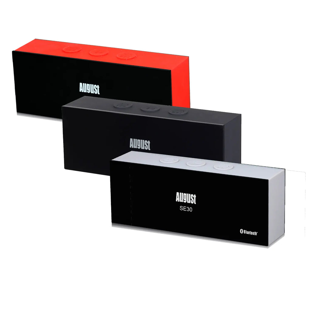 Bluetooth portable Speaker Rechargeable Boombox AUX Input - August SE30 [Refurbished: 6 Month Warranty]
