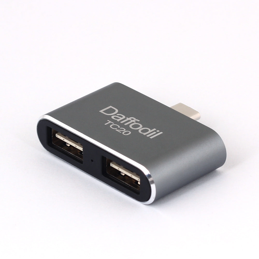 USB Type C OTG Adaptor - Type C to Dual Standard Type A USB 2.0 - Daffodil TC20    iDaffodil  Phone Accessories   iDaffodil - Consumer Electronics at Affordable Prices