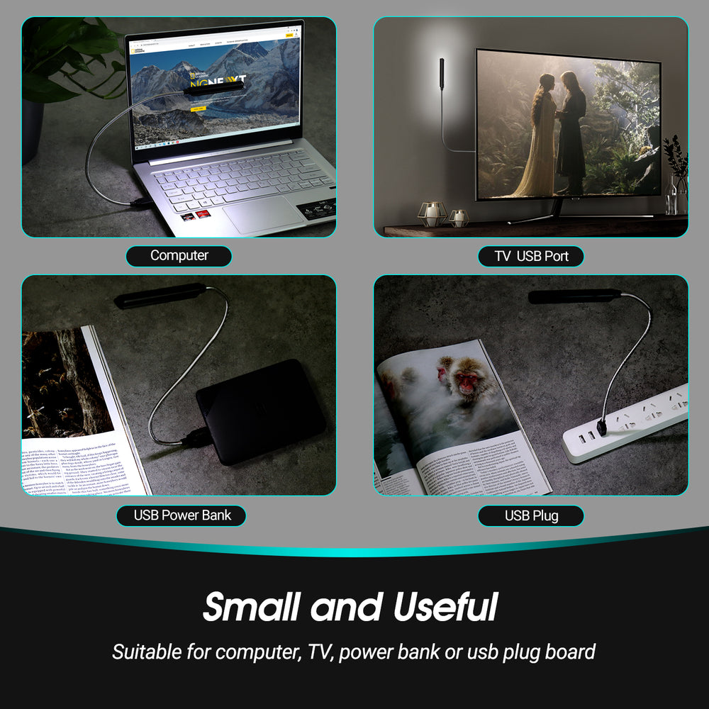 USB LED Keyboard Lamp Flexible Gooseneck Laptop Reading Light MAC Chromebook ULT05
