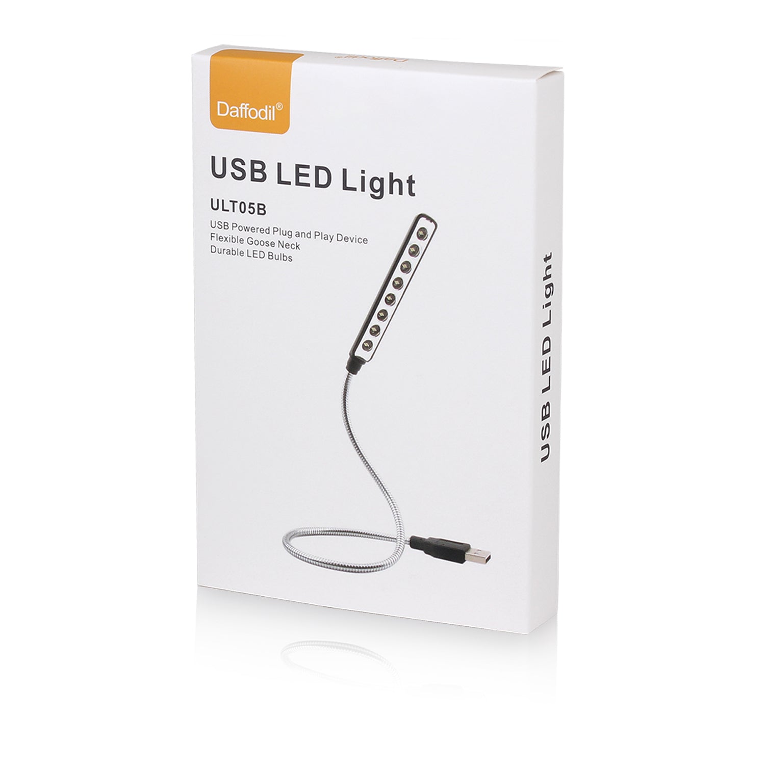 Daffodil USB LED Light - 8 Super Bright LED Reading Lamp - No Batteries  Needed - PC & Mac Compatible (ULT05 Silver)