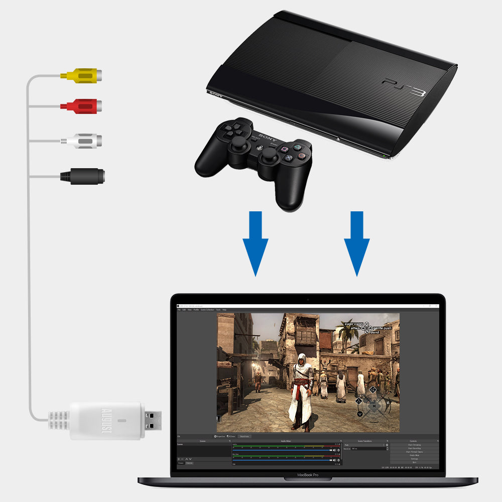 VHS DVD PC Digital Conversion Video Grabber for Windows, MacOS - August VGB300 [Refurbished: 6 Month Warranty]