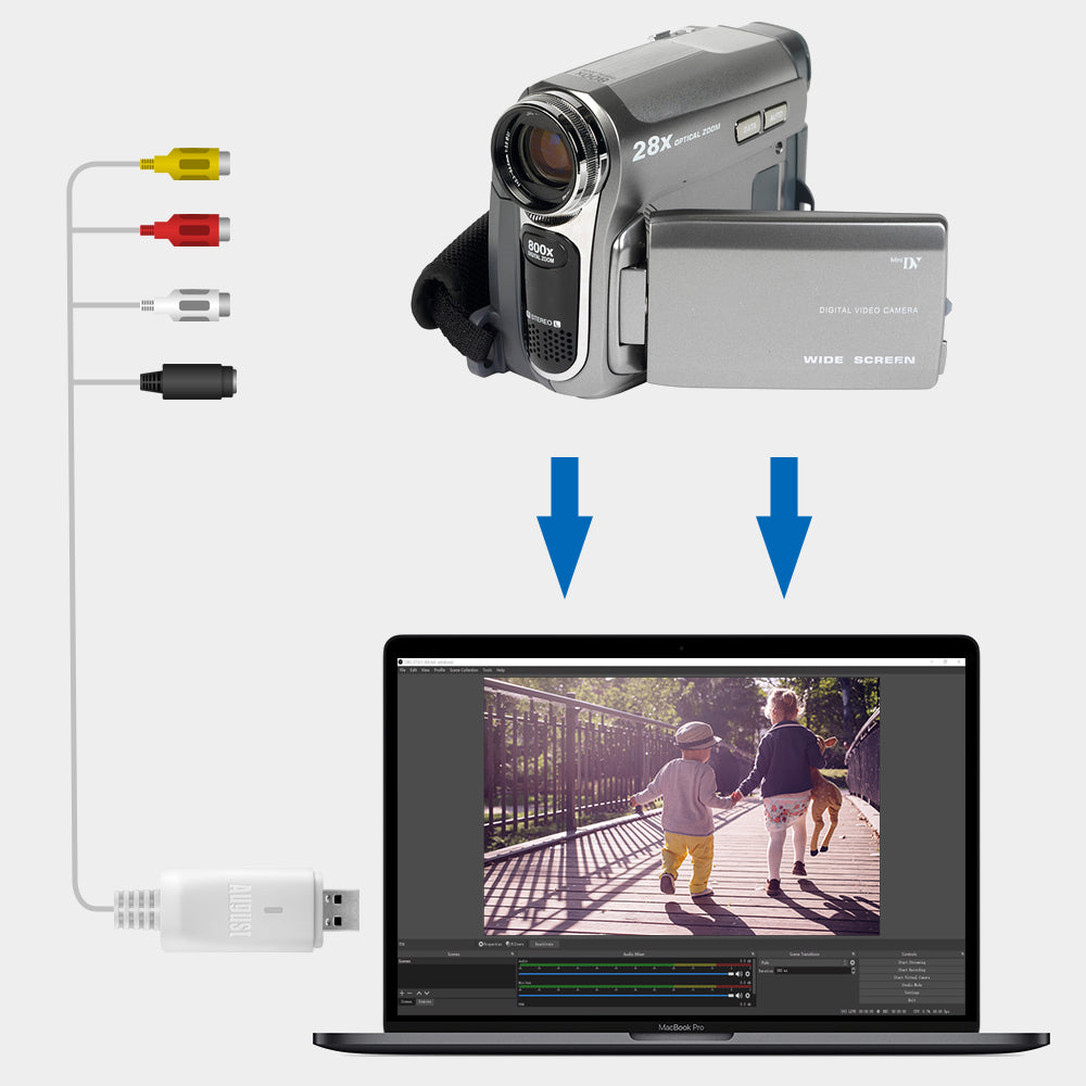 VHS DVD PC Digital Conversion Video Grabber for Windows, MacOS - August VGB300 [Refurbished]