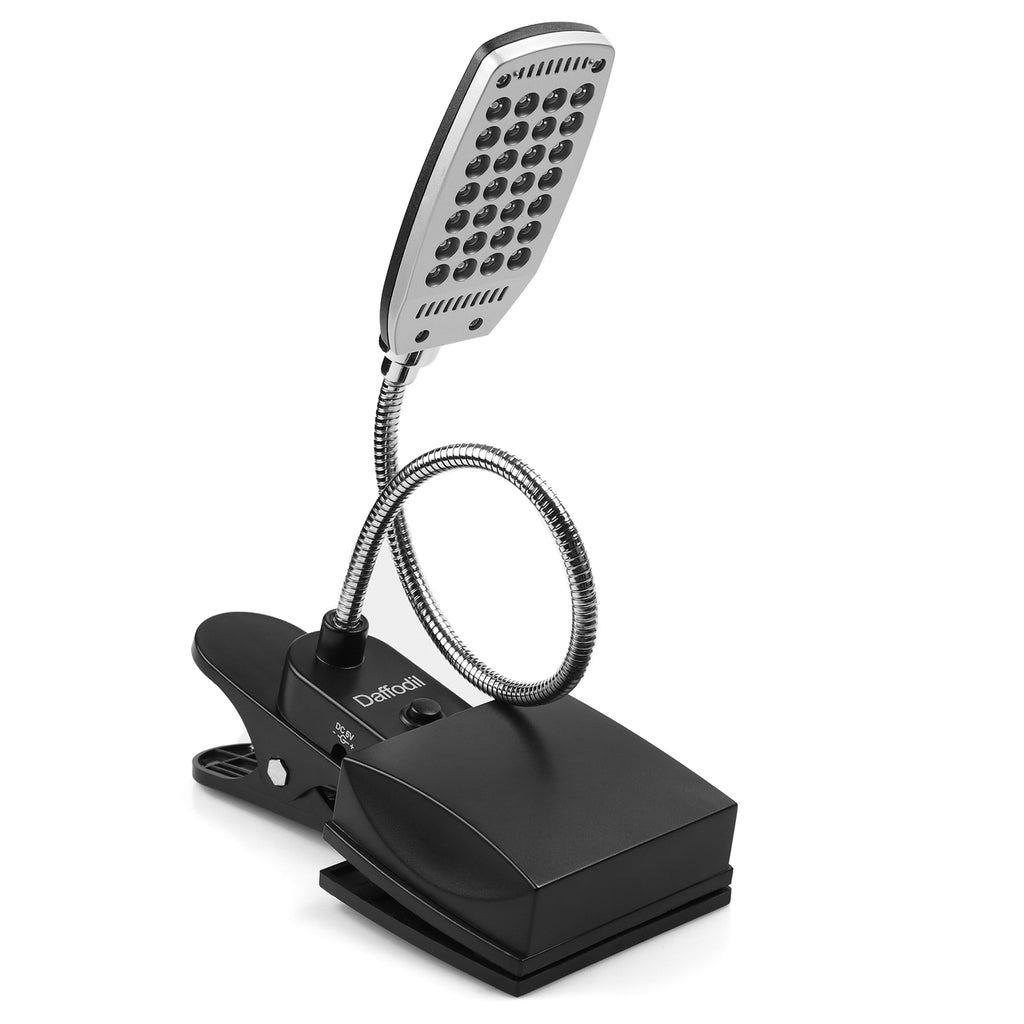 Miady Pack Of 2 Reading Lamp Bed Clamp Light USB Rechargeable