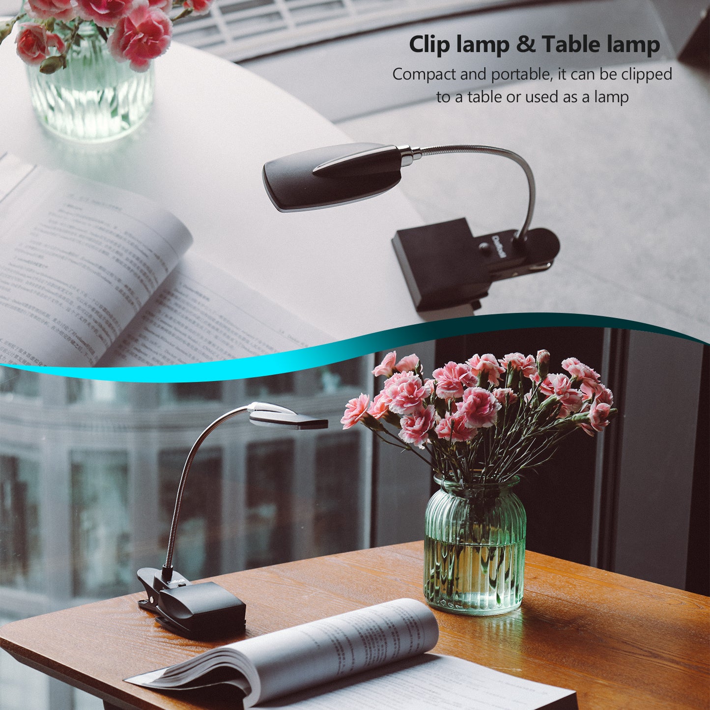 USB Gooseneck LED Reading Lamp for Bed, Desk and Shelves - ULT300